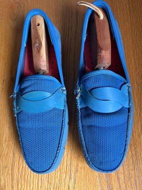 Swims Men's Bright Blue Mesh Loafers 10